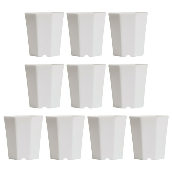 Worgeous 10 Pcs Octagonal Flower Pot Plant Pots Planter Succulent Planters White