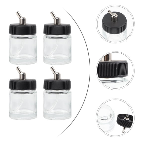 COSMOBETTY Glass Airbrush Bottles Tight Seal Airbrush Model Painting 10pcs