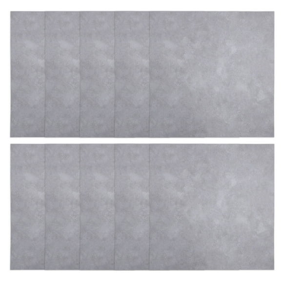 Worgeous 10 Pcs Peel and Stick Wallpaper Pvc Self-adhesive Floor 60.00X60.00X0.10CM Grey