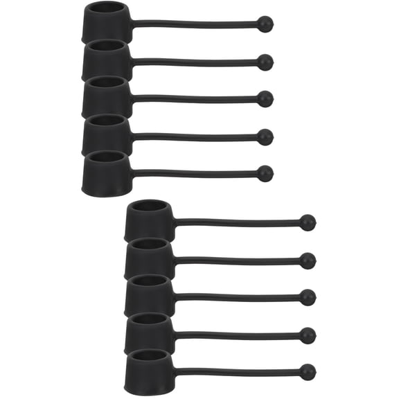 WHAMVOX Durable Piano Finger Exercisers Strengthener for Musicians and Athletes Black 10Pcs