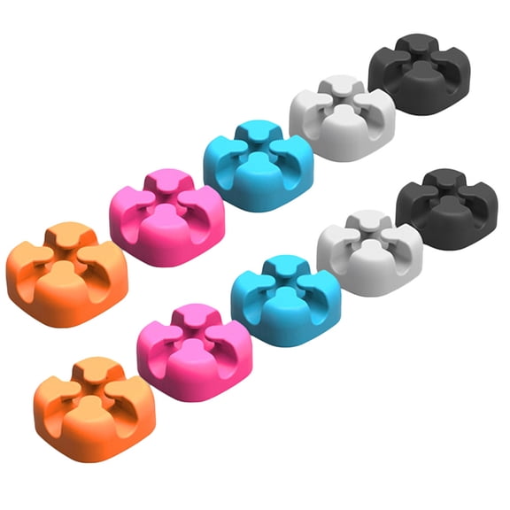 Worgeous  10 Pcs Replaceable Track Lights Silicone Cable Manager Adhesive Holder