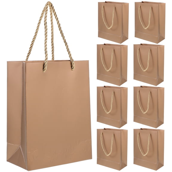 Worgeous 10 Pcs Golden Sachet Wrap Bags 18x14x7 cm Decorative Packaging Bags for Presents and Party Favors