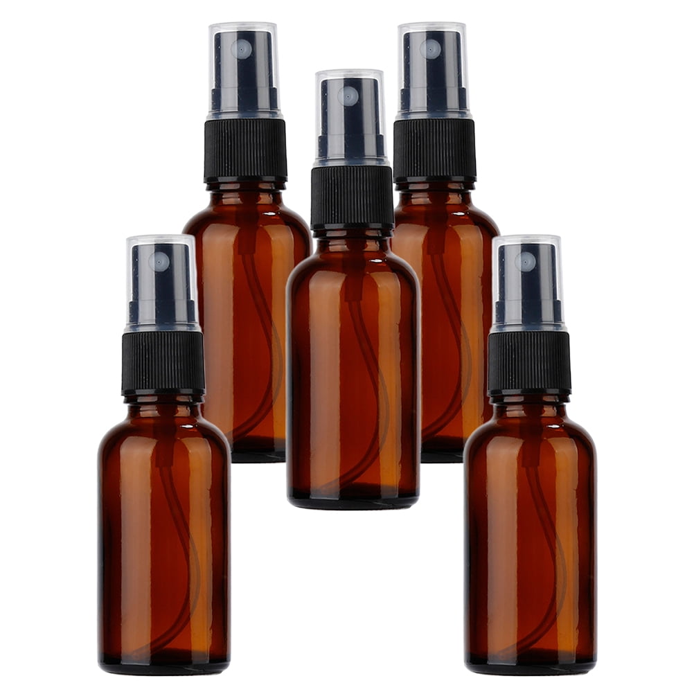 Worgeous  10 Pcs Spray Bottle Press Pump Small Travel Containers Brown