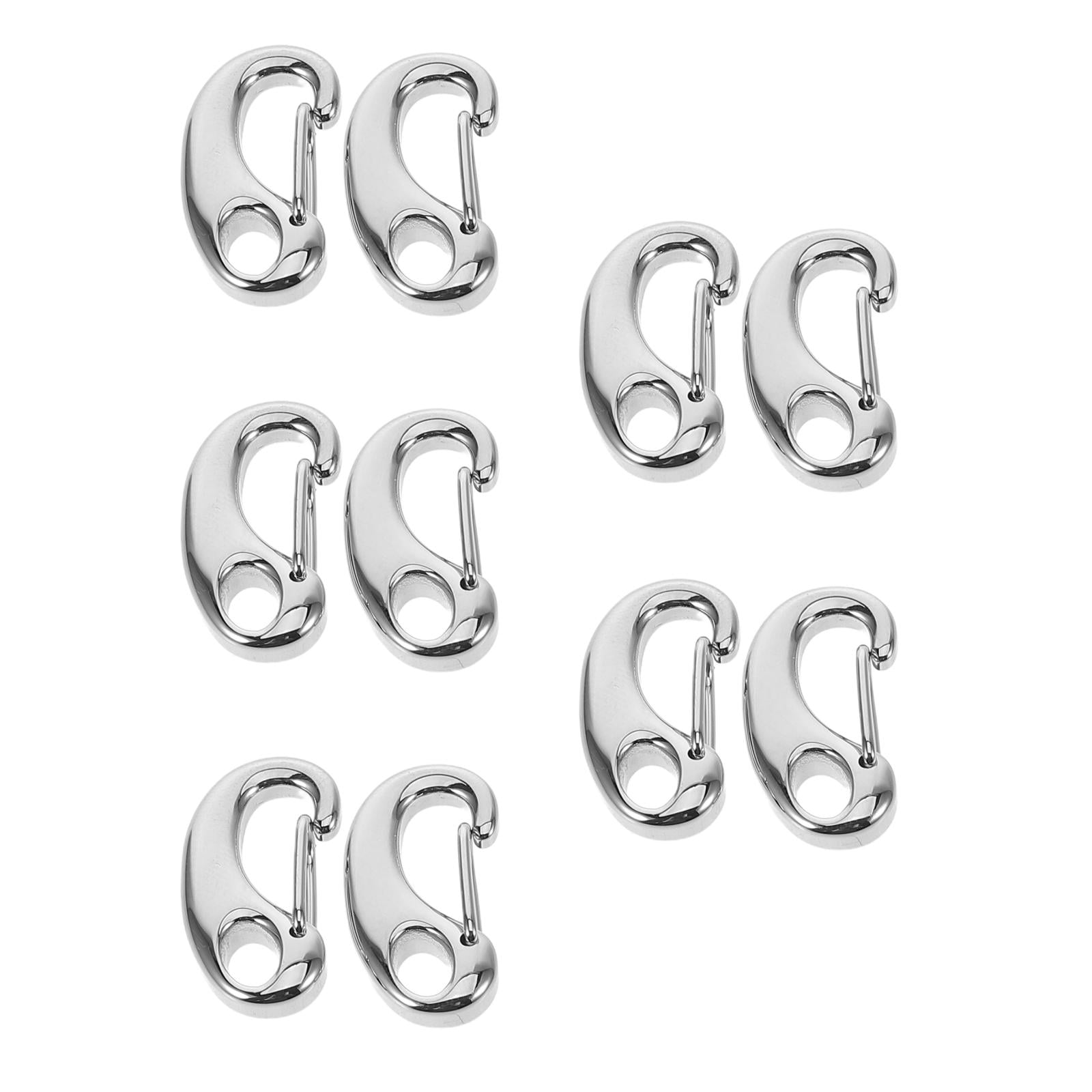 Spring Snap Hooks Worgeous 10 Pcs Stainless Steel Carabiner Clip Spring-Snap Hook Heavy ...
