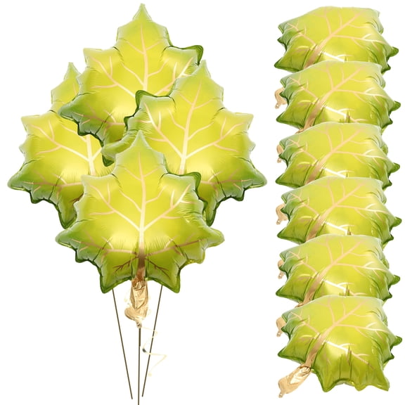 COMPUKAS 10 Pcs LED Fall Theme Thanksgiving Foil Balloons Party Supplies for Father and Baby Green