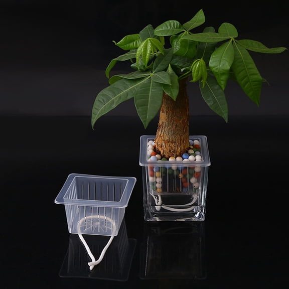 Worgeous  10 Pcs Trays Square Net Pot Indoor Plant Pots Flower Planter for Plants