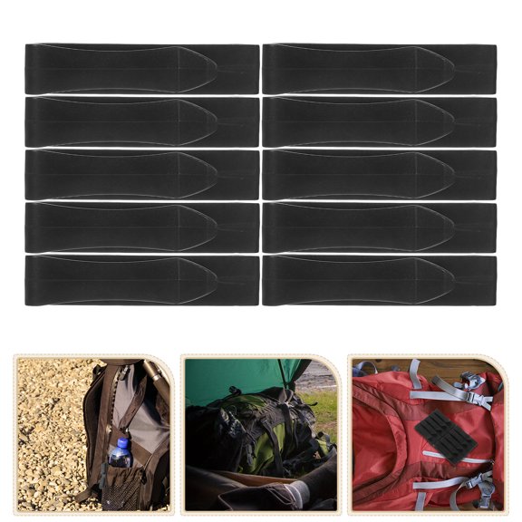 Worgeous Backpack Accessory Strap Buckle Black 10Pcs 2.24X0.63X0.55In