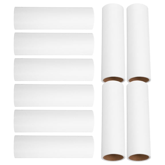 Worgeous 10 Rolls Lint Roller Replacement Core Dryer Vent Cleaner White