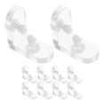 thumbnail image 1 of Worgeous 10 Sets Corner Brackets Acrylic Shelf Brace Decorative Corner Brackets Clear 90 Degree L-Shaped Corner Braces for Furniture Hardware Drawer Corner Stand, 1 of 8