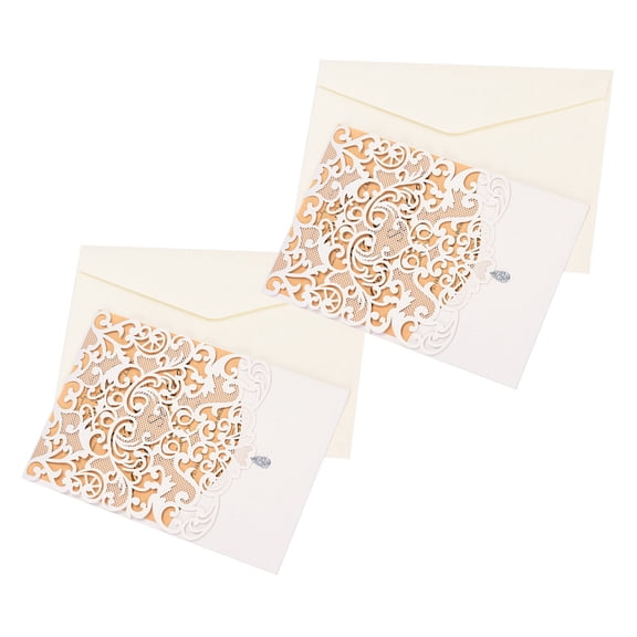 HINTRMENT Wedding Invitation Envelopes Elegant Invitation Card White 10Sets