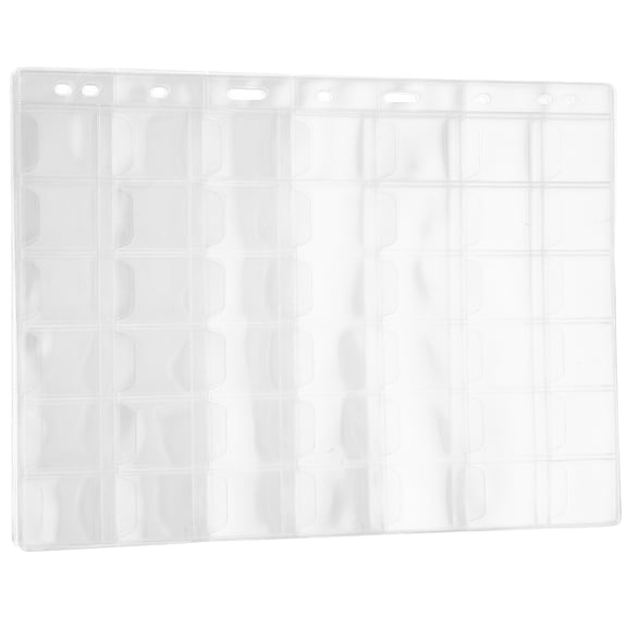 Worgeous 10 Sheets Coin Collection Page Display Stand Card Binder Sleeves Clips