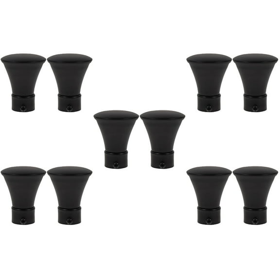 Worgeous 10 pcs Curtain Rod Finals Decorative Curtain Pole End Window Curtain Rod Finials