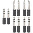 thumbnail image 1 of Worgeous 10 pcs  Headphone Jack Adapter Instrument Converter 6.35mm To 3.5mm Mic Adapter, 1 of 8