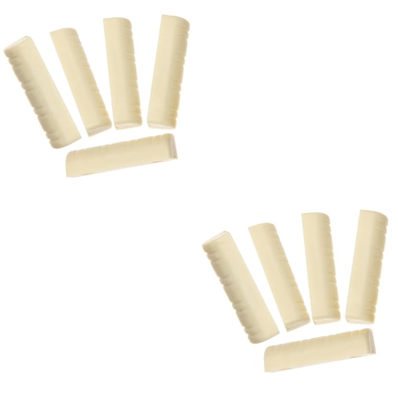 Worgeous 10 pcs Mandolin Bone Nut Replacement 8-string Mandolin Slotted Nuts for Repairing Mandolin