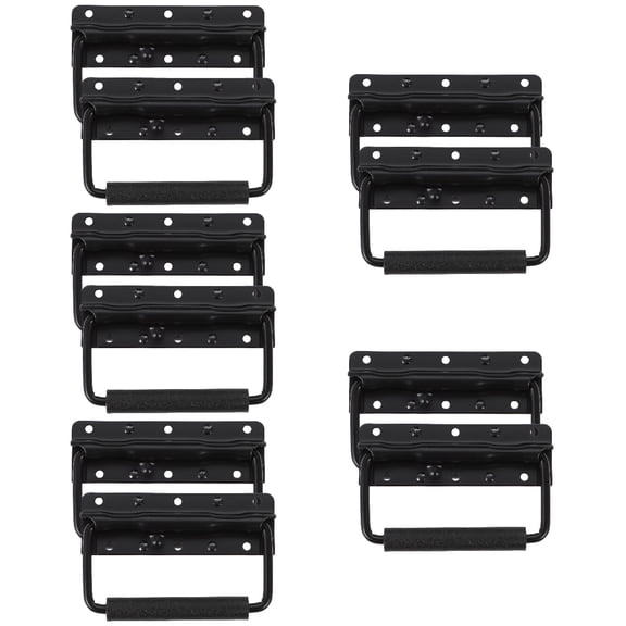 Worgeous 10 pcs  Spring Loaded Drop Handles Metal Chest Handles Surface Mounted Case Handles