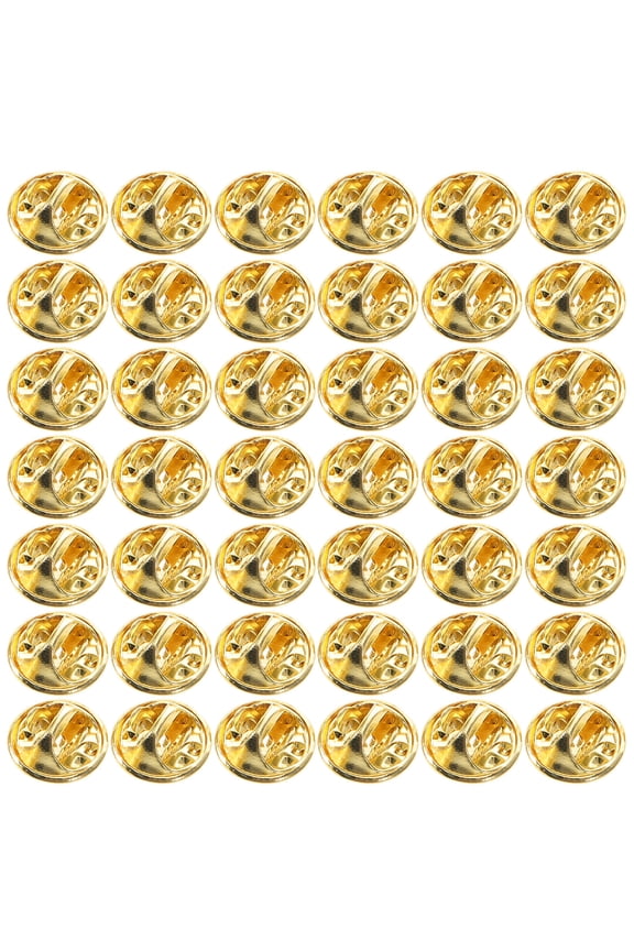 100 Pcs Brass Butterfly Clutch Pin Backs Metal Locking Pin Backs for Lapel Pins Tie Tacks Hat Badges Suitable for Formal Events Craft Making