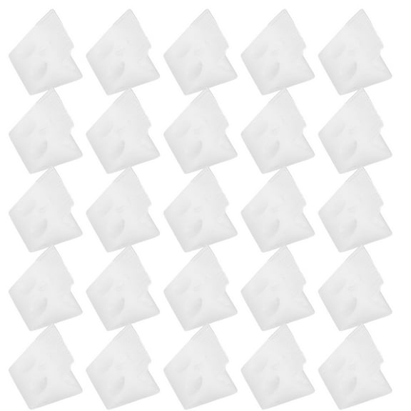 Worgeous 100 Pcs Connection Part Corner Code Angle Code Bracket 1.50X1.30X0.90CM White