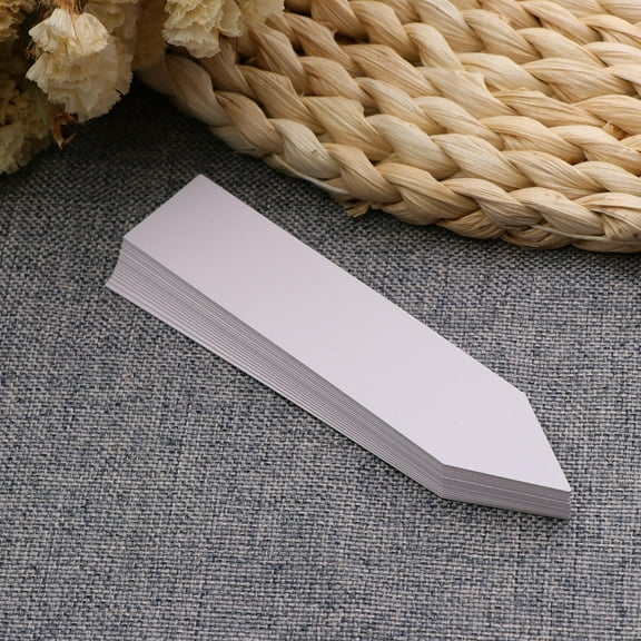 Worgeous  100 Pcs Garden Labels Nursery Plant Name Stakes Indoor Tabs Plants White