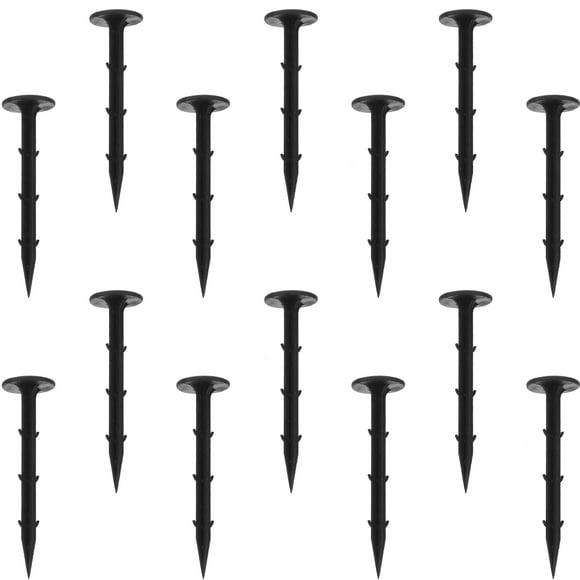 Worgeous Lightweight Tent Stakes Black Plastic 100Pcs 4.7In