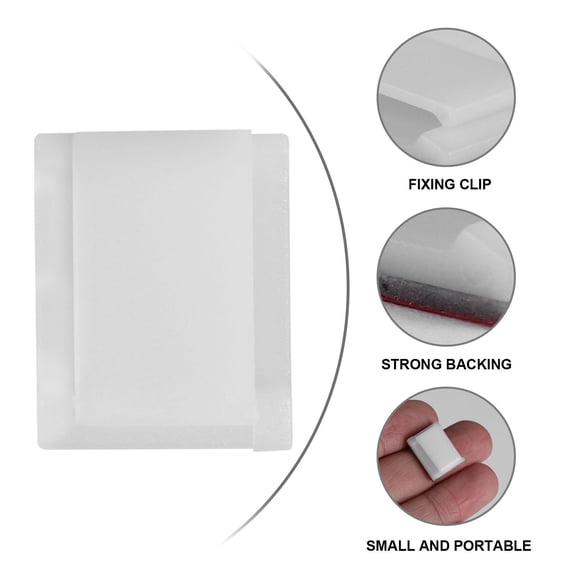 Worgeous  100 Pcs Organize Wire Holders for Cords Cable Light Strip White