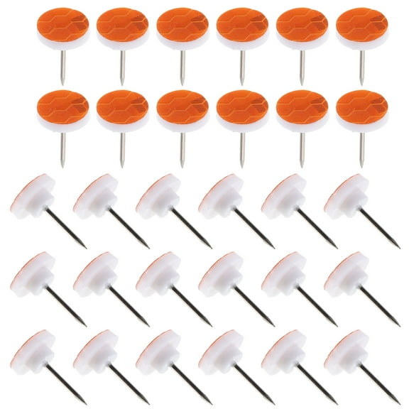 Worgeous 100 Pcs Reflective Pushpin 1.50X1.50X1.00CM Orange