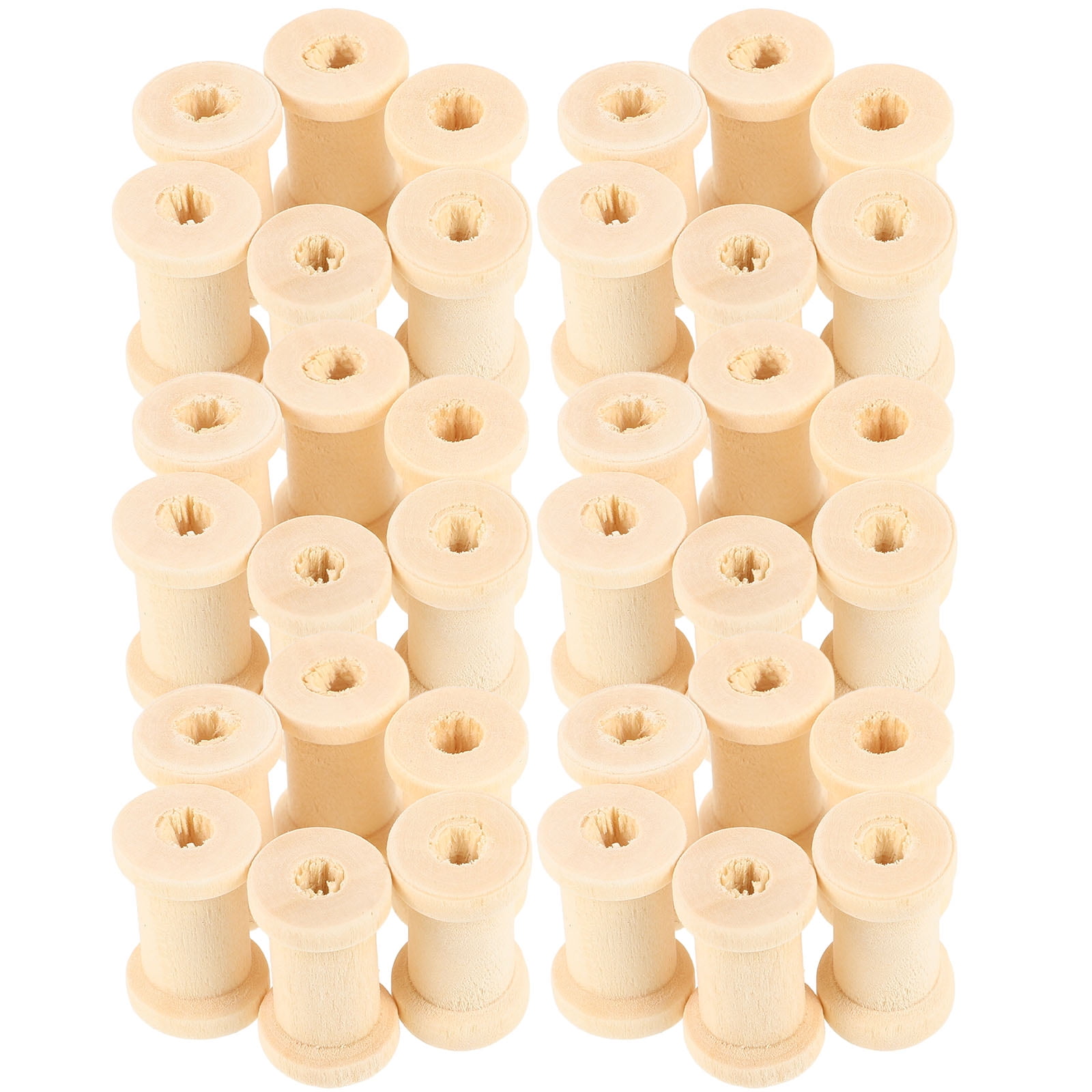 Worgeous 100 Pcs Sewing Needles Wooden Spool Yarn Storage Rack ...