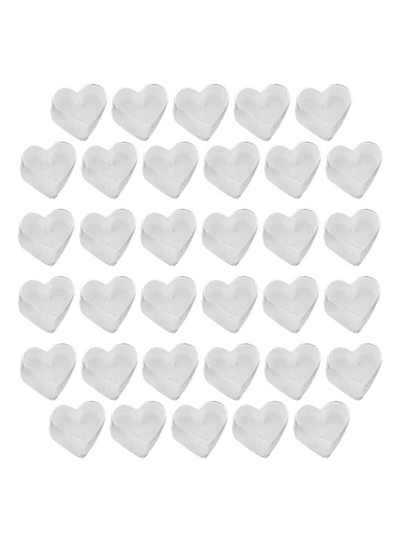 100pcs Silicone Heart Earring Backs for DIY Jewelry Secure Stoppers