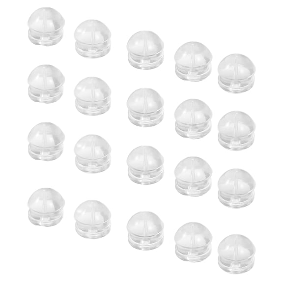 Worgeous  100 Pcs Trading Card Stand Double Tools Silicone Earrings Work