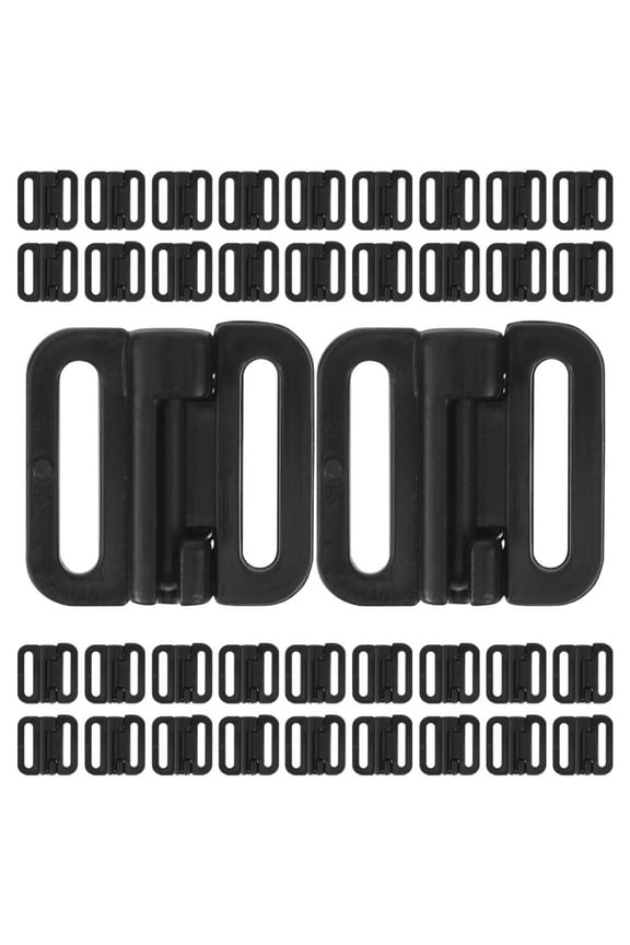 Worgeous 100 Sets Bra Accessories Clasps for Front Closing Woman Black