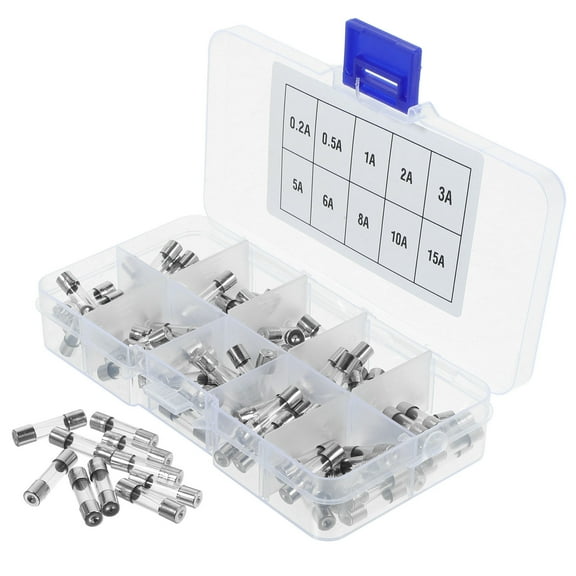 Worgeous Automotive Fuses Assorted Color 100Pcs 20Mm