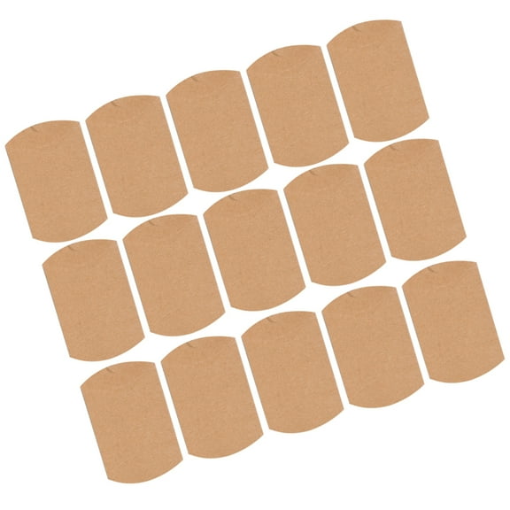 Worgeous 100Pcs Kraft Paper Candy Boxes Pillow Shape Gift Holder Party Paper Container with Rope for Home( )