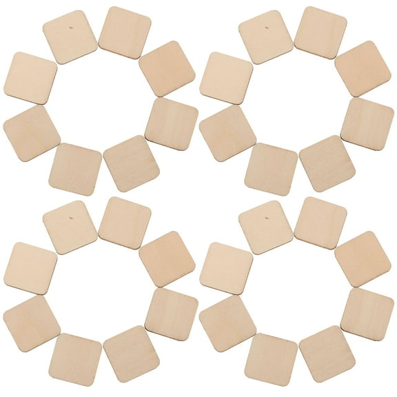 Worgeous 100Pcs Scrap Wood Pieces Poplar Wood DIY Crafts Educational Tool Craft Projects