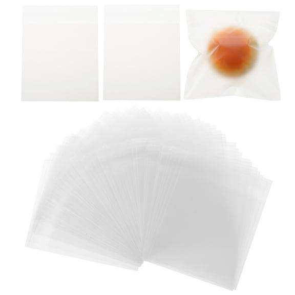 Worgeous 100Pcs Sealable Wrapping Bag for Cookies in Rectangular Shape for Home Use