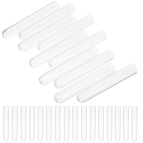 FONDOTIN 100Pcs Transparent Test Tubes for Party Decoration, Simple Design Storage Containers for Crafts and Events