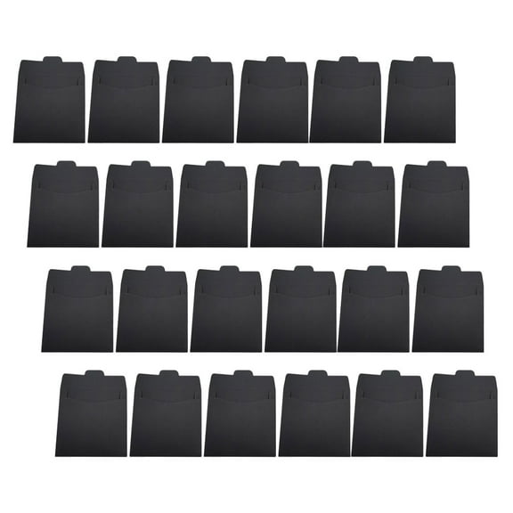 Worgeous 100pcs DVD Packaging Sleeves Paper Envelopes Storage Holder Cover Black Sleeves Cardboard Envelopes for DVD Packaging