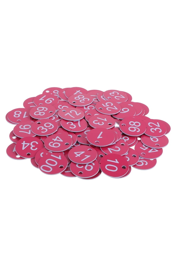 100pcs Plastic Number Tags For Sorting Identification Plastic Id Number Tags Engraved Tags Key Tags Number Tags Plastic Numbered Marking Identification Hang Tags