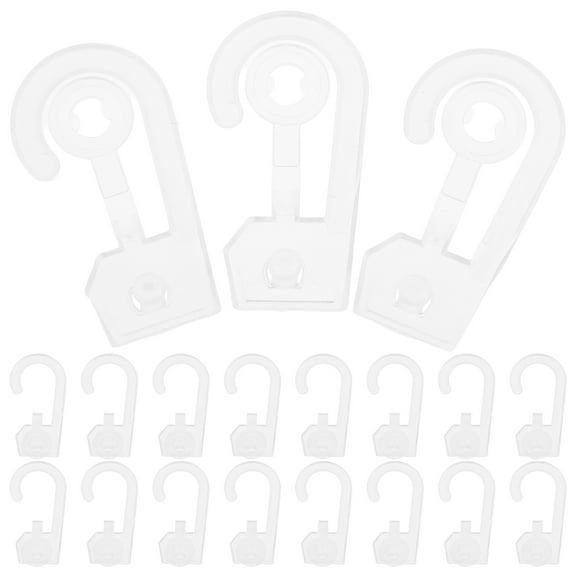 Worgeous 100pcs Sock Display Hooks Plastic J Hooks Socks Retail Display Hanger Clear Underwear Display For Merchandising Attachment