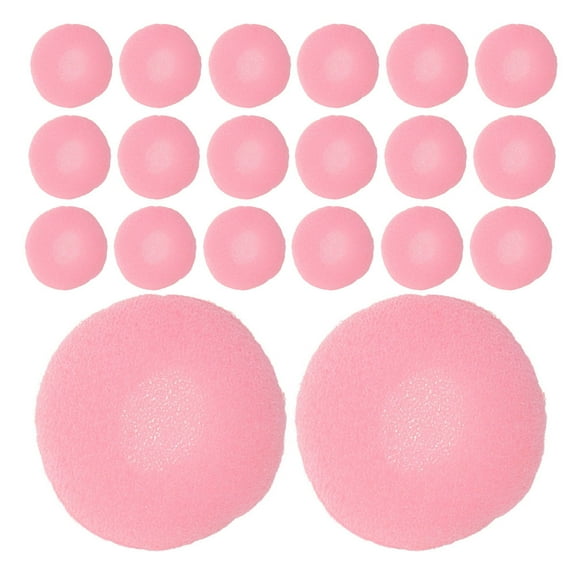 Worgeous 100pcs Soft Earbud Headphone Ear Pads Replacement Sponge Covers Tips Cushions Pad Protector Earplugs for Earphone Headset Earpiece Pink