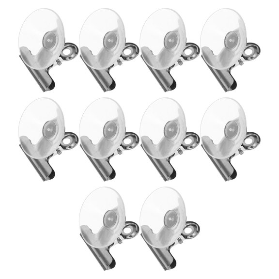 Worgeous 10PCS Suction Cup Clips Windows Suction Clips Portable Suction Cup Clamp Holder Suction Cups with Clips for Home Office and Cars Use