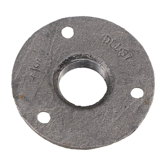 DECORNIJIA Threaded Floor Flange Wall Mounted Flange Black 10Pcs Iron