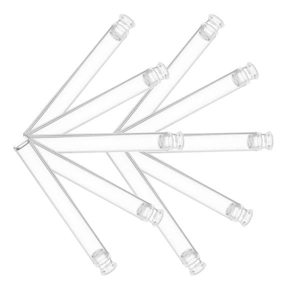 Worgeous 10Pcs Clear Tubes for Sandalwood Lidded Acrylic Travel Storage