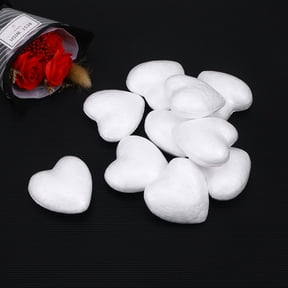FONDOTIN DIY White Foam Hearts for Valentine's Day and Weddings 10Pcs