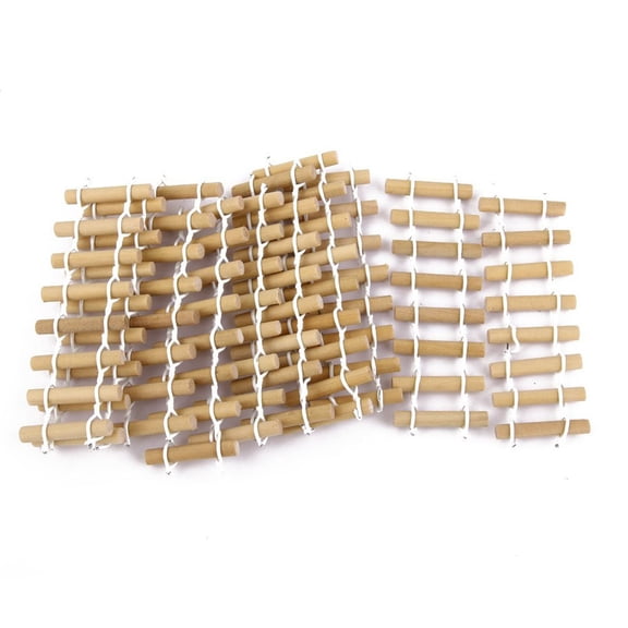 Phenofice Mini Garden Log Fence Set of 10 Wood Decorative Containers 1.18 x 3.94 Inches for Plant Borders