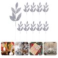 thumbnail image 1 of Worgeous 10Pcs Silver Glitter Christmas Floral Picks for Tree Decorations and DIY Wreath Arrangements, 1 of 8