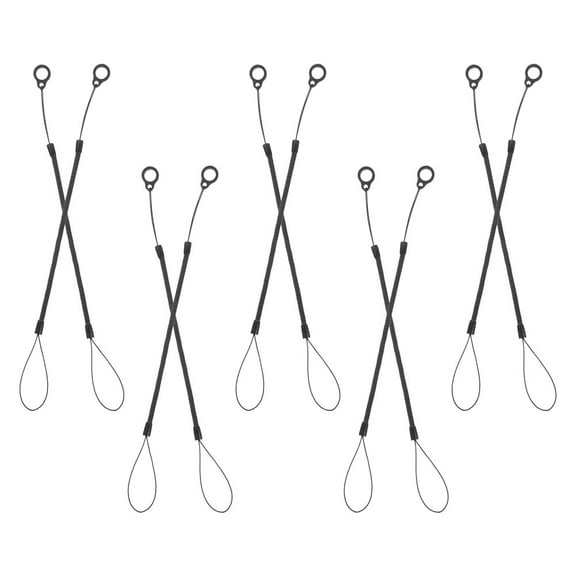 Black Stylus Pen with Retractable Anti-lost Rope for Secure Attachment 10 Pieces