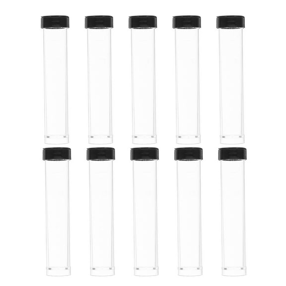 Worgeous 10pcs 10ml Plastic Sample Bottles With Lids Empty Liquid Sampling Vials Small Storage Bottles For Medical Testing Clear Plastic Tubes Scientific Experiments Supplies