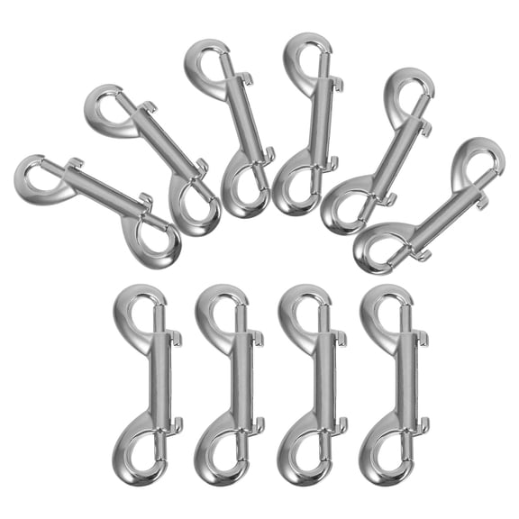 Worgeous 10pcs Bolt Snaps Zinc Alloy Hooks Heavy Duty Rope Hooks Double Ended Snap Hooks Clip Key Holder For Water Bucket Dog Leash