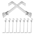 thumbnail image 1 of Worgeous 10pcs Galvanized Grounding Clips Solar Clips L-Shaped Cable Clamps Fence Tools Wire Management, 1 of 8