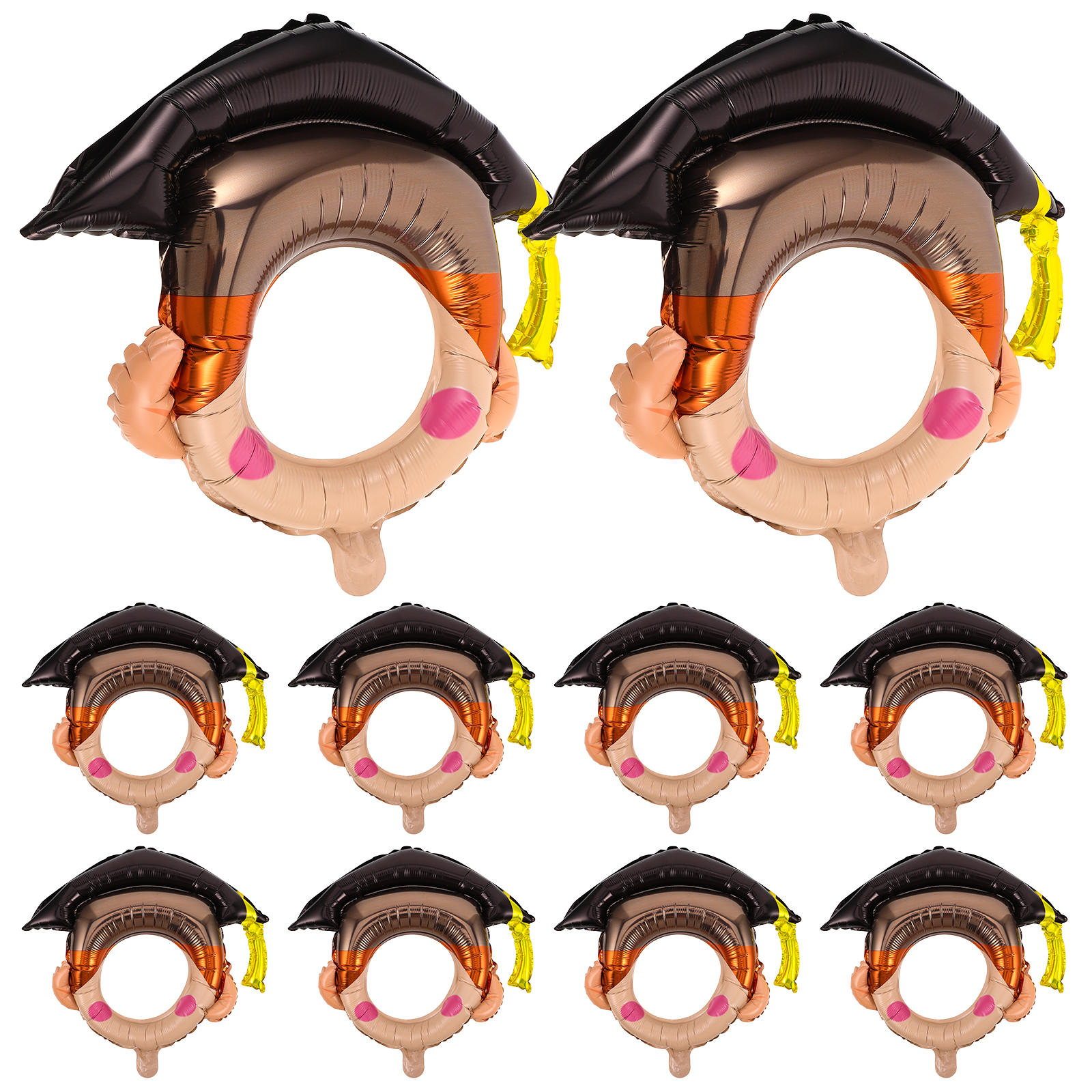 Worgeous 10pcs Hat Shaped Balloons Graduation Photo Frame Kindergarten ...