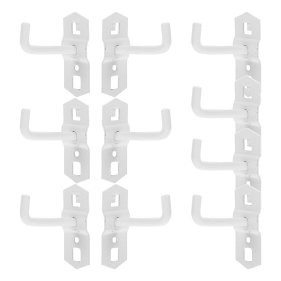 Worgeous 10pcs Heavy Duty Pegboard Hooks Storage Racks Shelf Bracket Hooks Wall Display Hook Shelf Display Rack Retail Tube Hooks for Wall Organization
